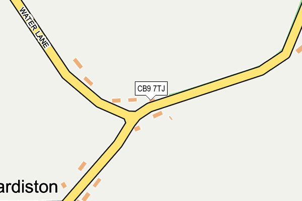 CB9 7TJ map - OS OpenMap – Local (Ordnance Survey)