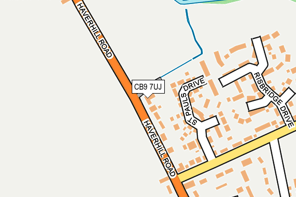 CB9 7UJ map - OS OpenMap – Local (Ordnance Survey)