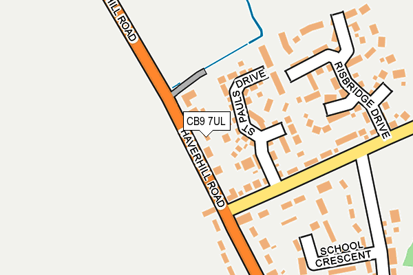 CB9 7UL map - OS OpenMap – Local (Ordnance Survey)