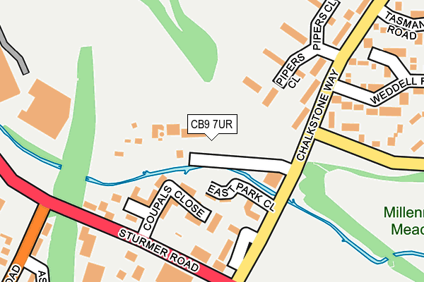 CB9 7UR map - OS OpenMap – Local (Ordnance Survey)