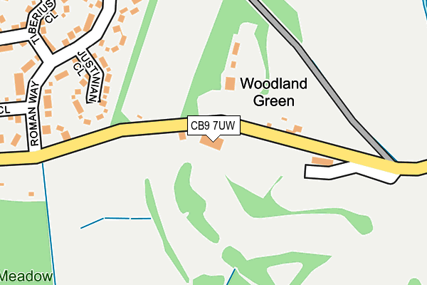 CB9 7UW map - OS OpenMap – Local (Ordnance Survey)