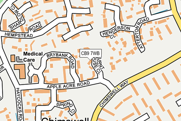 CB9 7WB map - OS OpenMap – Local (Ordnance Survey)