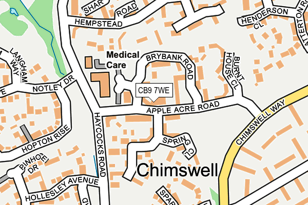 CB9 7WE map - OS OpenMap – Local (Ordnance Survey)