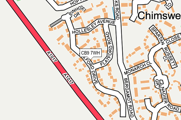 CB9 7WH map - OS OpenMap – Local (Ordnance Survey)