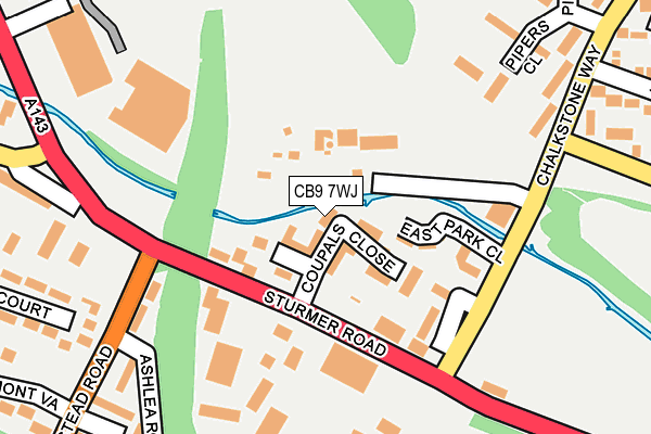 CB9 7WJ map - OS OpenMap – Local (Ordnance Survey)