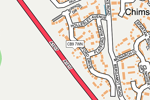 CB9 7WN map - OS OpenMap – Local (Ordnance Survey)