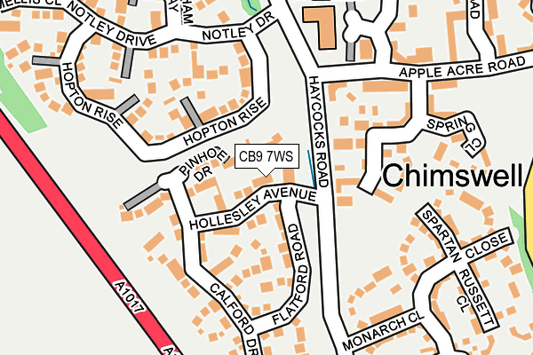 CB9 7WS map - OS OpenMap – Local (Ordnance Survey)