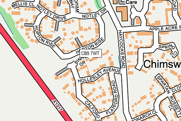 CB9 7WT map - OS OpenMap – Local (Ordnance Survey)
