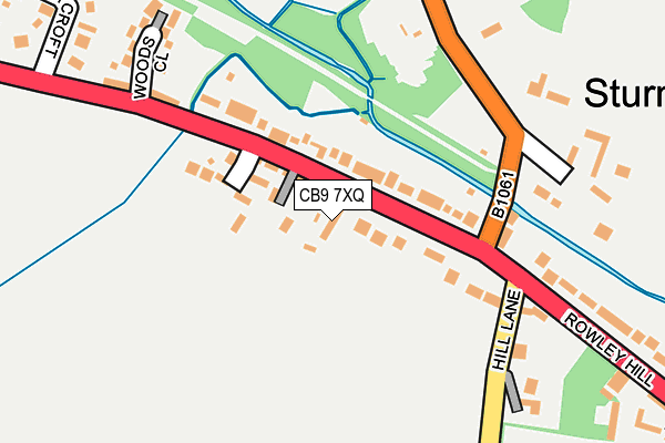 CB9 7XQ map - OS OpenMap – Local (Ordnance Survey)