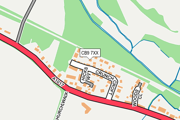 CB9 7XX map - OS OpenMap – Local (Ordnance Survey)