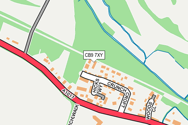 CB9 7XY map - OS OpenMap – Local (Ordnance Survey)