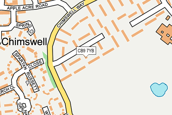 CB9 7YB map - OS OpenMap – Local (Ordnance Survey)