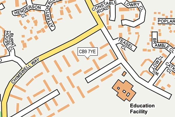CB9 7YE map - OS OpenMap – Local (Ordnance Survey)