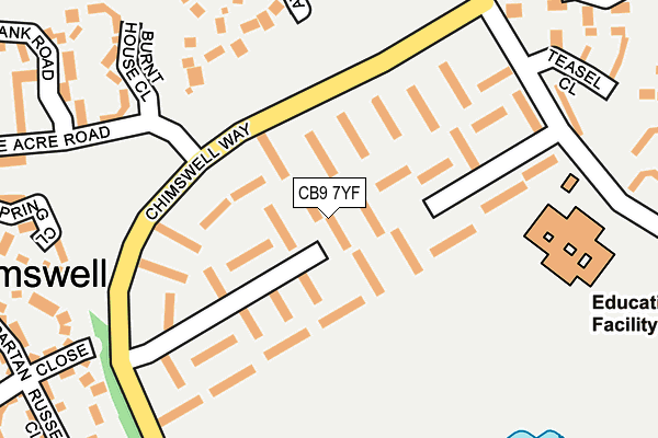 CB9 7YF map - OS OpenMap – Local (Ordnance Survey)