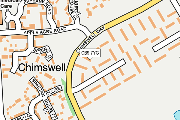 CB9 7YG map - OS OpenMap – Local (Ordnance Survey)