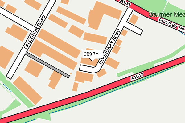 CB9 7YH map - OS OpenMap – Local (Ordnance Survey)