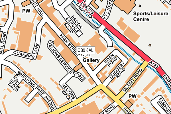 CB9 8AL map - OS OpenMap – Local (Ordnance Survey)