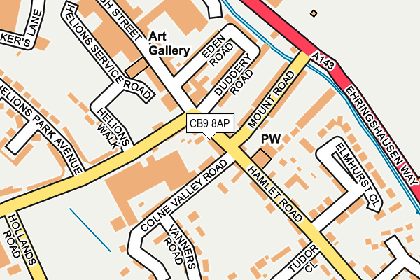 CB9 8AP map - OS OpenMap – Local (Ordnance Survey)
