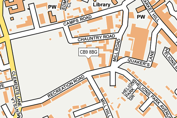 CB9 8BG map - OS OpenMap – Local (Ordnance Survey)