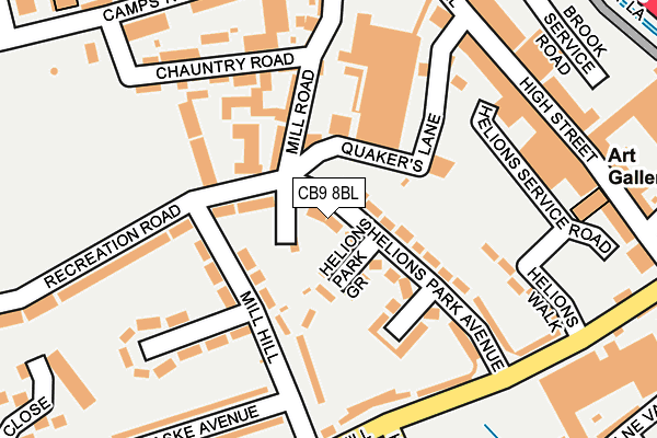 CB9 8BL map - OS OpenMap – Local (Ordnance Survey)
