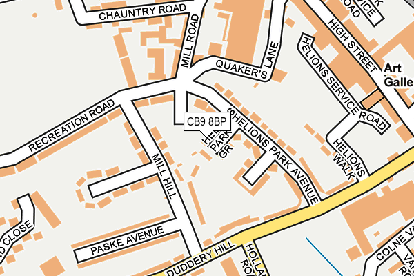 CB9 8BP map - OS OpenMap – Local (Ordnance Survey)