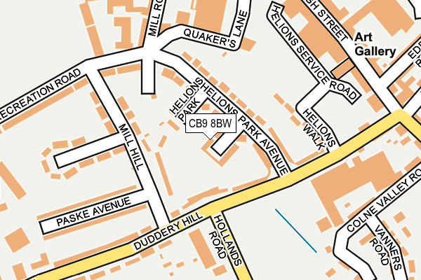 CB9 8BW map - OS OpenMap – Local (Ordnance Survey)