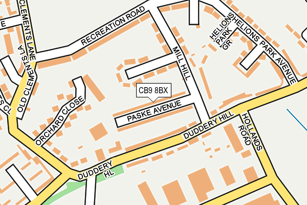 CB9 8BX map - OS OpenMap – Local (Ordnance Survey)