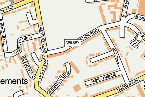 CB9 8BY map - OS OpenMap – Local (Ordnance Survey)