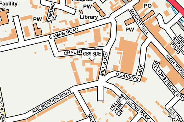 CB9 8DE map - OS OpenMap – Local (Ordnance Survey)