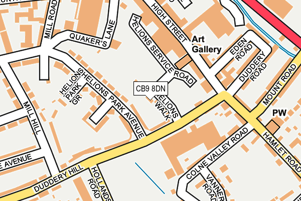 CB9 8DN map - OS OpenMap – Local (Ordnance Survey)