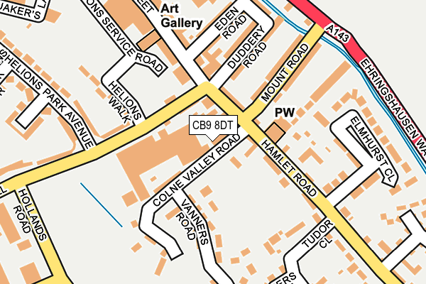 CB9 8DT map - OS OpenMap – Local (Ordnance Survey)