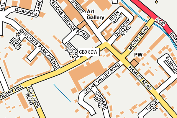 CB9 8DW map - OS OpenMap – Local (Ordnance Survey)