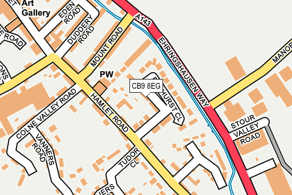 CB9 8EG map - OS OpenMap – Local (Ordnance Survey)