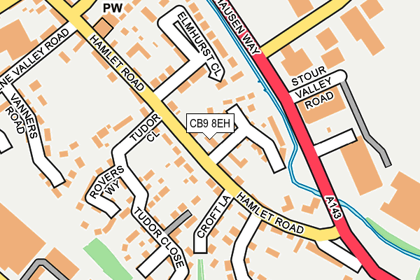 CB9 8EH map - OS OpenMap – Local (Ordnance Survey)