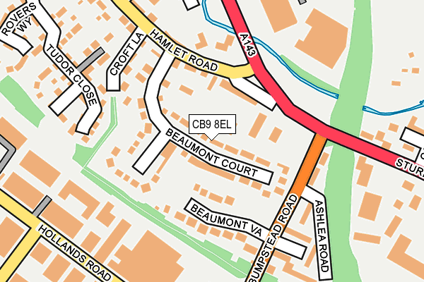 CB9 8EL map - OS OpenMap – Local (Ordnance Survey)
