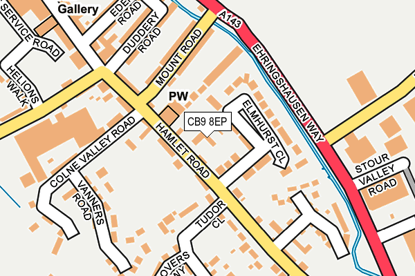 CB9 8EP map - OS OpenMap – Local (Ordnance Survey)