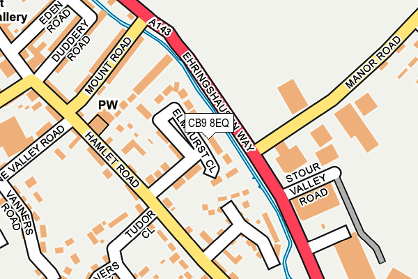 CB9 8EQ map - OS OpenMap – Local (Ordnance Survey)