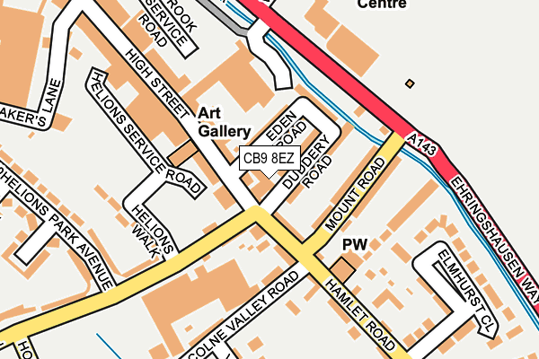 CB9 8EZ map - OS OpenMap – Local (Ordnance Survey)
