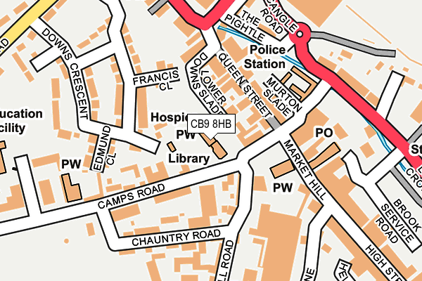 CB9 8HB map - OS OpenMap – Local (Ordnance Survey)