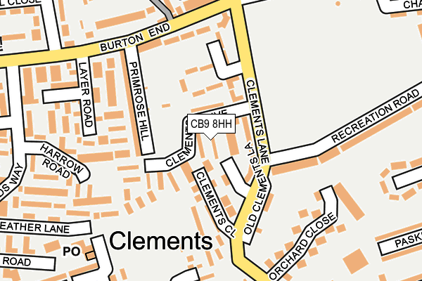 CB9 8HH map - OS OpenMap – Local (Ordnance Survey)