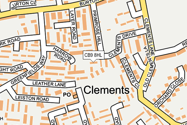 CB9 8HL map - OS OpenMap – Local (Ordnance Survey)