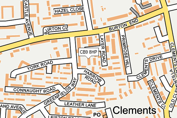 CB9 8HP map - OS OpenMap – Local (Ordnance Survey)