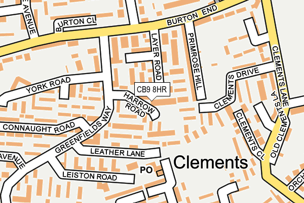 CB9 8HR map - OS OpenMap – Local (Ordnance Survey)