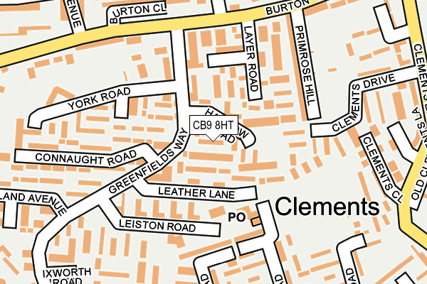CB9 8HT map - OS OpenMap – Local (Ordnance Survey)