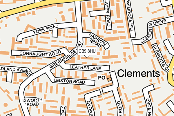 CB9 8HU map - OS OpenMap – Local (Ordnance Survey)