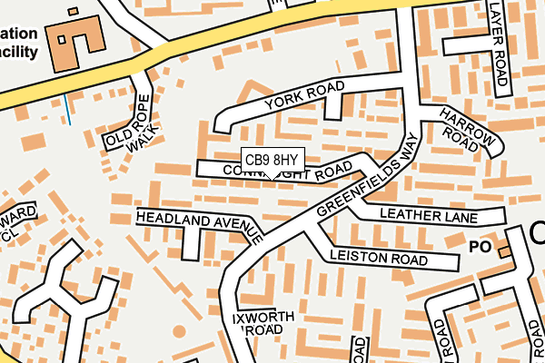 CB9 8HY map - OS OpenMap – Local (Ordnance Survey)