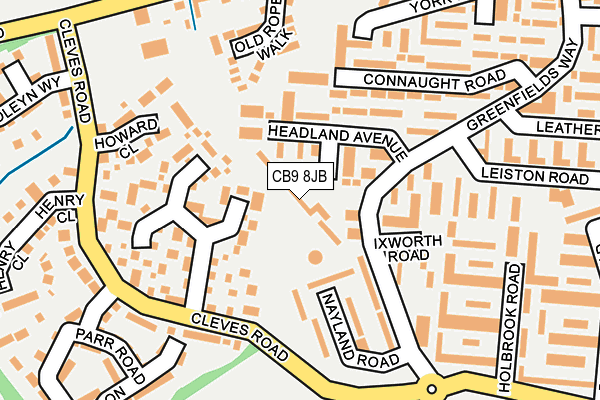 CB9 8JB map - OS OpenMap – Local (Ordnance Survey)