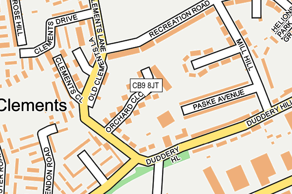 CB9 8JT map - OS OpenMap – Local (Ordnance Survey)