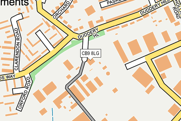 CB9 8LG map - OS OpenMap – Local (Ordnance Survey)