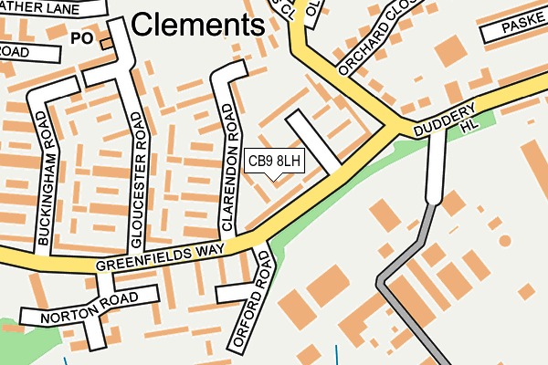 CB9 8LH map - OS OpenMap – Local (Ordnance Survey)